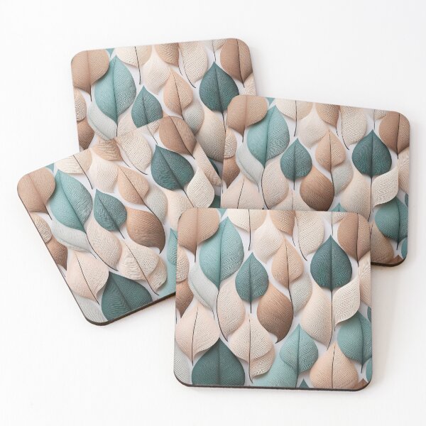 Item preview, A sleek, contemporary pattern design with simple, geometric leaf shapes in muted colors. designed and sold by HEMRO.