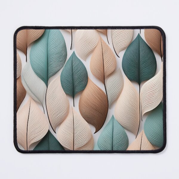 Item preview, A sleek, contemporary pattern design with simple, geometric leaf shapes in muted colors. designed and sold by HEMRO.