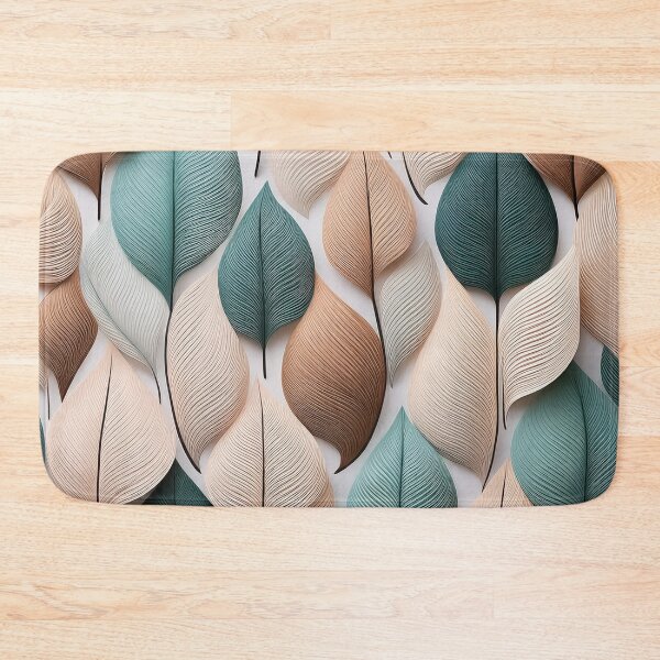 Item preview, A sleek, contemporary pattern design with simple, geometric leaf shapes in muted colors. designed and sold by HEMRO.