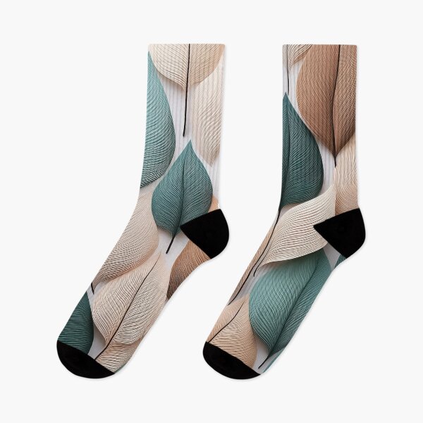 Item preview, A sleek, contemporary pattern design with simple, geometric leaf shapes in muted colors. designed and sold by HEMRO.