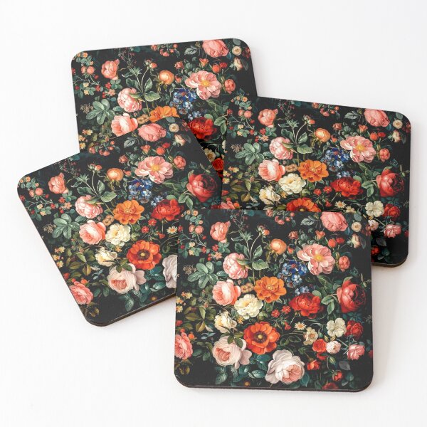 Artikelvorschau, Baroque Dark Academia Floral Design: Midnight Garden Romance Roses Flowers entworfen und verkauft von squishmuffin101.