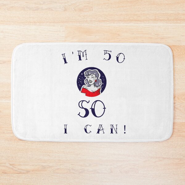Item preview, I'm 50 So I Can! The perfect gift for any strong woman turning 50! Cheeky wink red apparel designed and sold by DoodlesDesign.