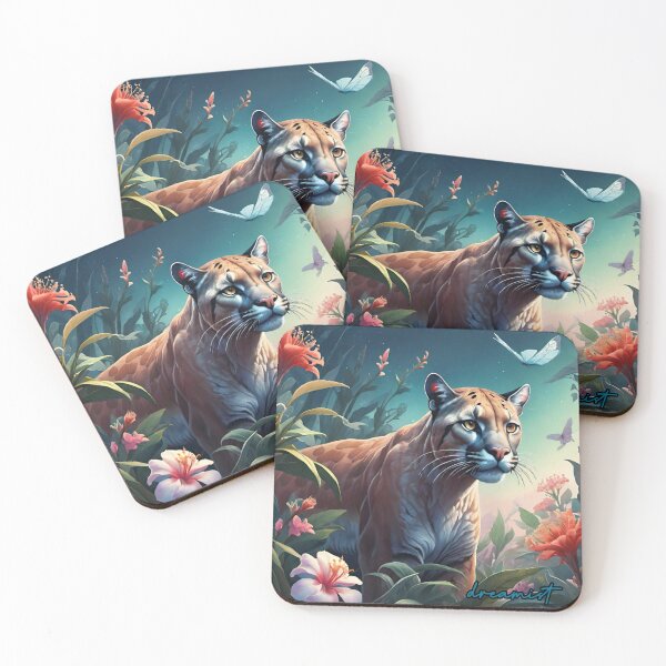 Item preview, Puma in The flowers designed and sold by DreamistStore.