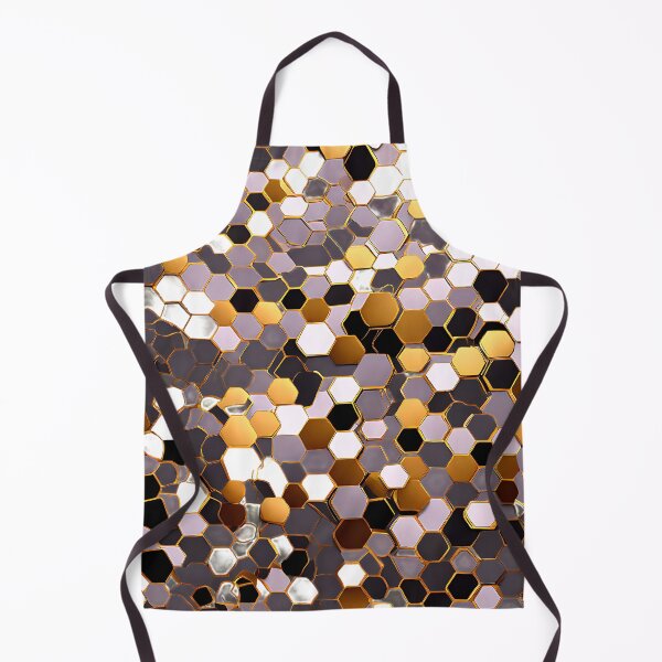 Item preview, Metallic silver and gold hexagon pattern for a luxurious design designed and sold by Tchoice.