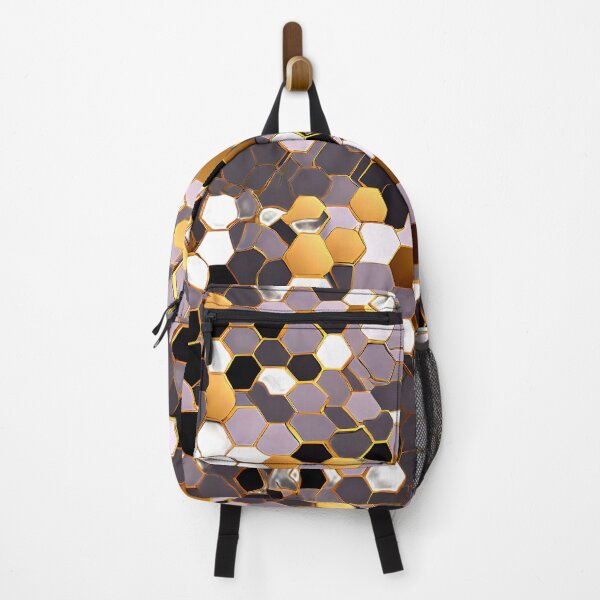 Item preview, Metallic silver and gold hexagon pattern for a luxurious design designed and sold by Tchoice.