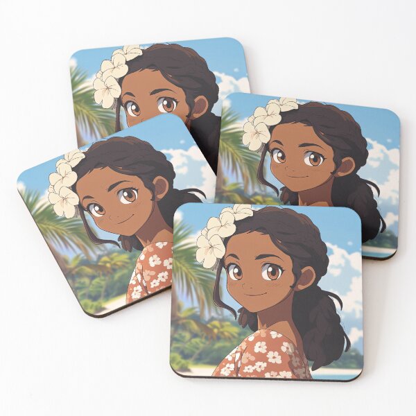 Item preview, Fijian woman, portrait | Anime style designed and sold by ComicsFactory.