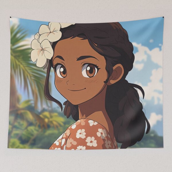 Item preview, Fijian woman, portrait | Anime style designed and sold by ComicsFactory.