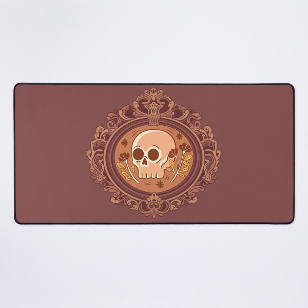Item preview, Halloween skull in vintage frame designed and sold by MariaPencilArt.