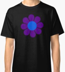 Purple Blue Hippie Flower Classic T-Shirt