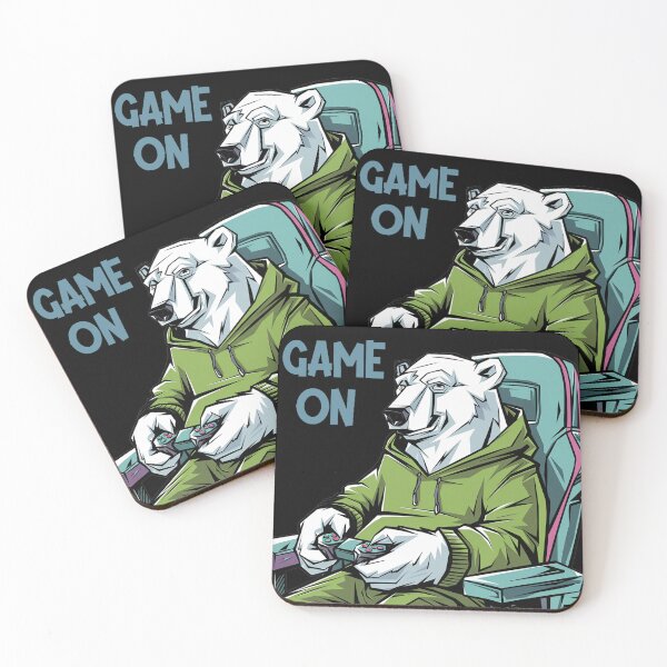 Item preview, Funny Polar Bear Gamer Game On Graffiti designed and sold by Nature's Fancy.