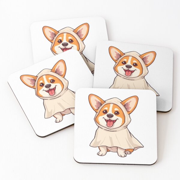 Item preview, Spooky Corgi in Ghost Costume for Halloween designed and sold by EpicPaws.