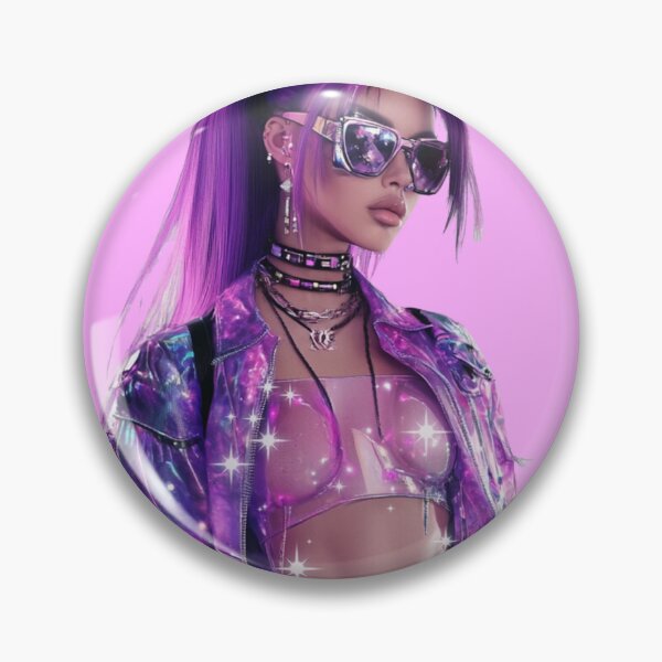 Item preview, Realistic cyber girl in pink ai illustration  designed and sold by pinkuardesign.