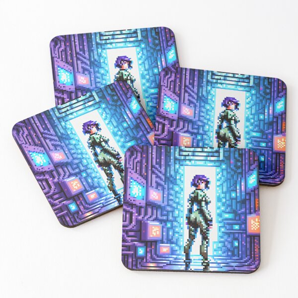 Item preview, Pixel Art Portrait Cyberpunk Girl Teleport, 16 Bit designed and sold by Smash-420.