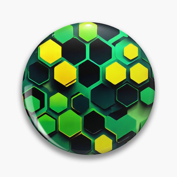 Item preview,  Neon green and yellow hexagons with a glowing effect for an edgy designed and sold by Tchoice.