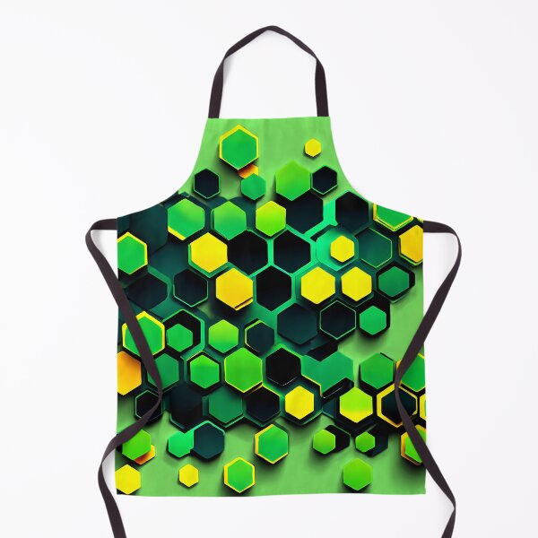 Item preview,  Neon green and yellow hexagons with a glowing effect for an edgy designed and sold by Tchoice.