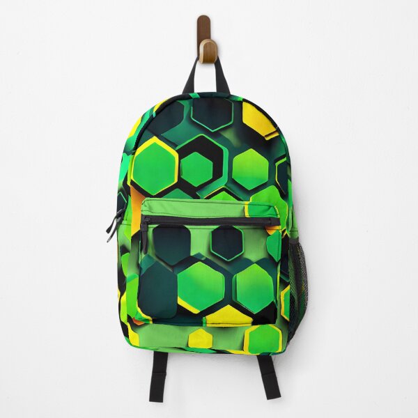 Item preview, Neon green and yellow hexagons with a glowing effect for an edgy designed and sold by Tchoice.