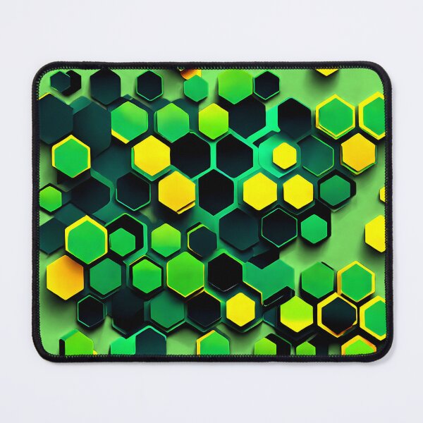 Item preview,  Neon green and yellow hexagons with a glowing effect for an edgy designed and sold by Tchoice.