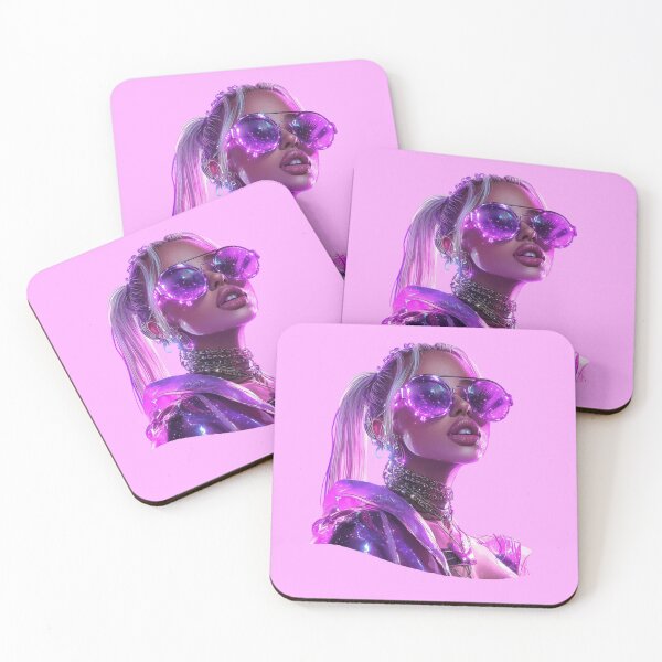 Item preview, Realistic cyber girl in pink ai illustration  designed and sold by pinkuardesign.