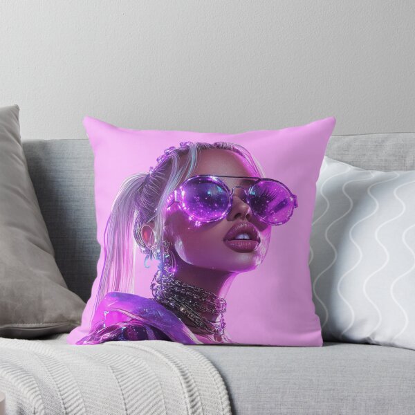 Item preview, Realistic cyber girl in pink ai illustration  designed and sold by pinkuardesign.