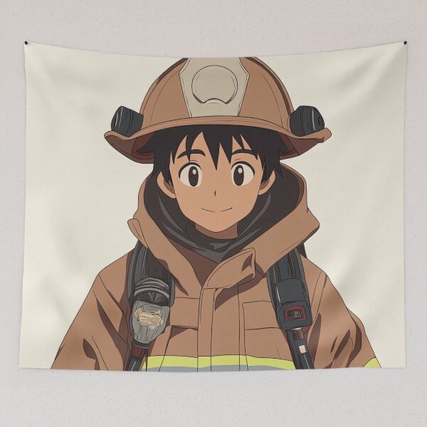Item preview, Firefighter | Anime style designed and sold by ComicsFactory.
