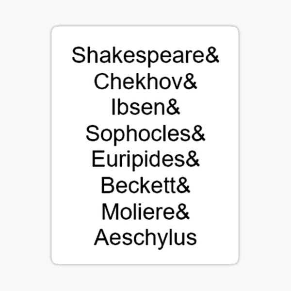 Playwrights List Sticker