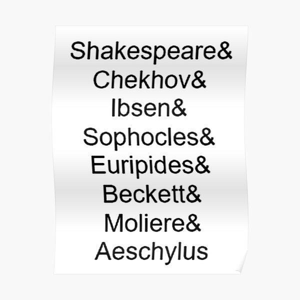 Playwrights List Poster