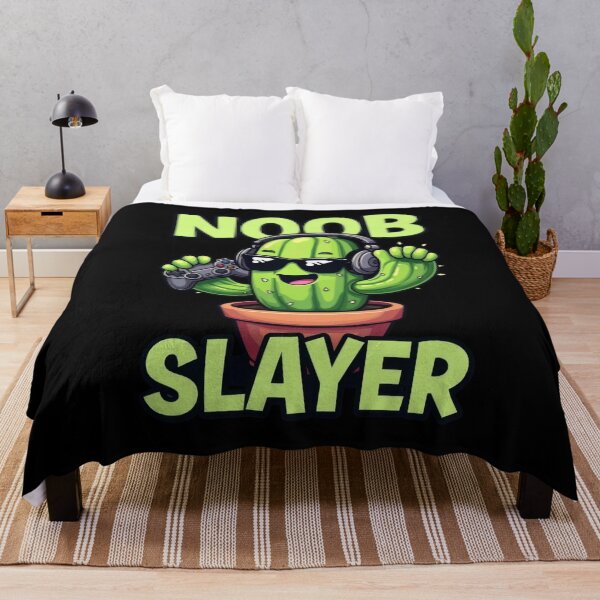 Item preview, Noob Slayer Cactus Gamer Funny Gaming Meme designed and sold by Hananiah Merch.