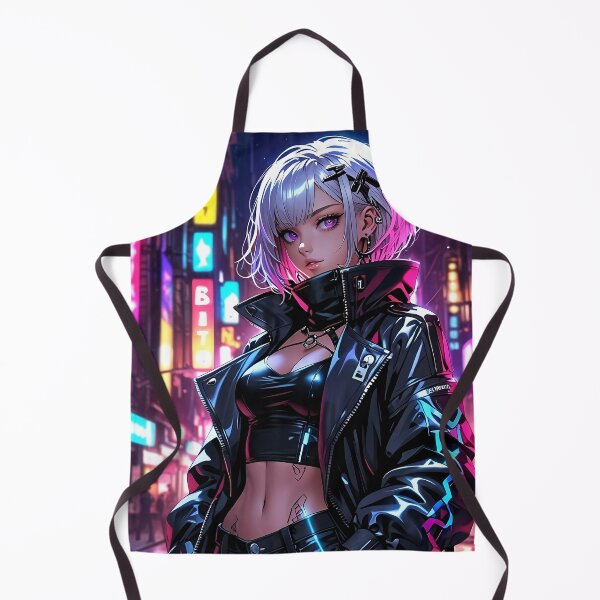 Item preview, Anime Posters Cyberpunk Street Rebel Anime Girl Portrait Canvas Metal Print Poster Art Board designed and sold by RecortShirt.
