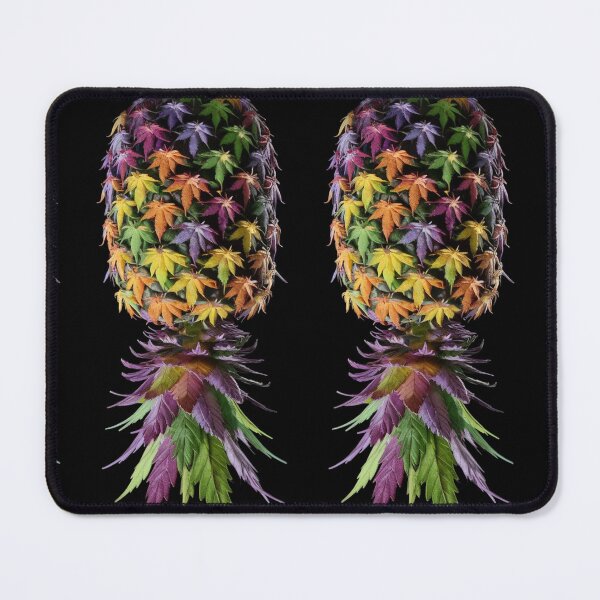Item preview, Upside-down Pineapple Made of Marijuana Leaves - Black designed and sold by JLEmporium.