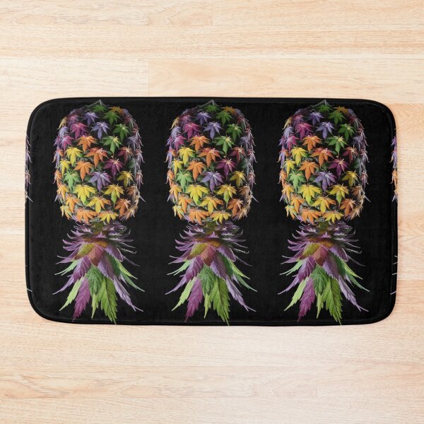 Item preview, Upside-down Pineapple Made of Marijuana Leaves - Black designed and sold by JLEmporium.