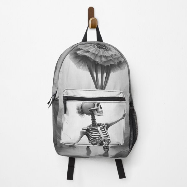 Item preview, Esqueleto bailando ballet en un bosque brumoso: arte gótico de Halloween designed and sold by creativaimages.