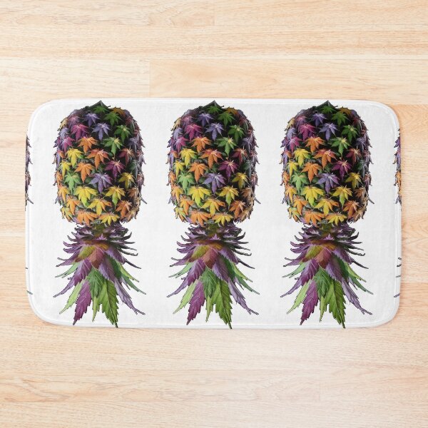 Item preview, Upside-down Pineapple Made of Marijuana Leaves - White designed and sold by JLEmporium.
