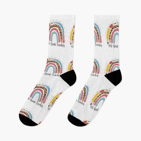 Item preview, 4th Grade Teacher Rainbow Leopard Pencil Graphic Tee designed and sold by BLZART.