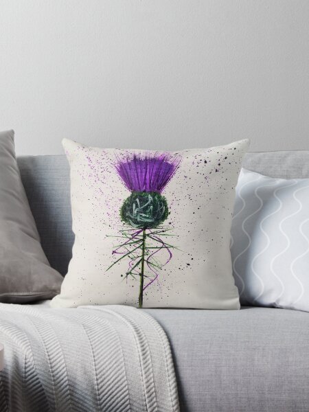 Item preview, Purple Thistle Elegant style designed and sold by Amazingraceart.