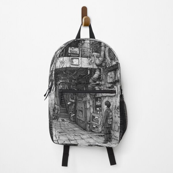 Item preview, Corridor of Rusted Silence – black and white melancholic anime manga boy designed and sold by ForsakenFrames.