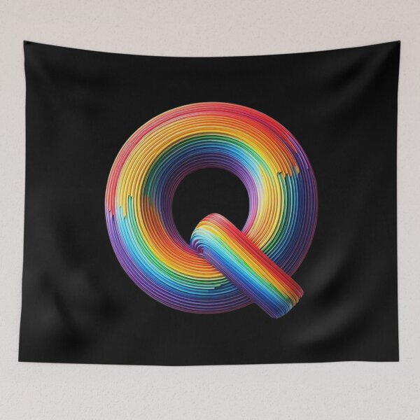 Item preview, Letra Q, Arcoiris designed and sold by Myra365Art.