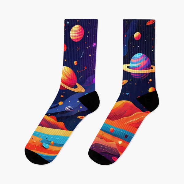 Item preview, Outer space with colorful galaxies and distant planets designed and sold by Tchoice.