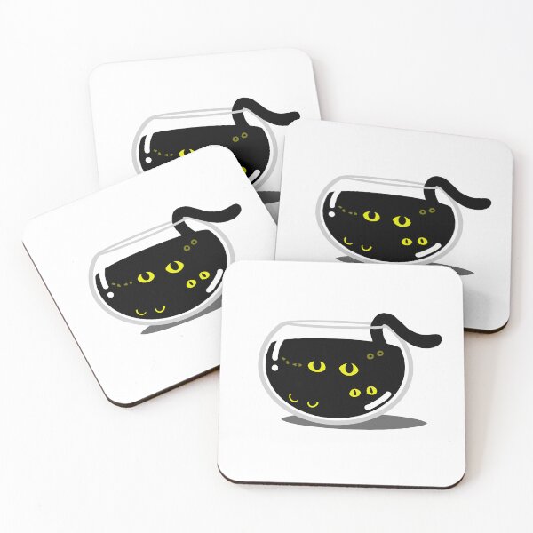 Item preview, A Strange Black Cat in a fishbowl designed and sold by Ash-chillz.