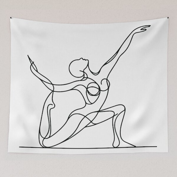 Item preview, lady doing an elegant Yoga designed and sold by bhoomin7.