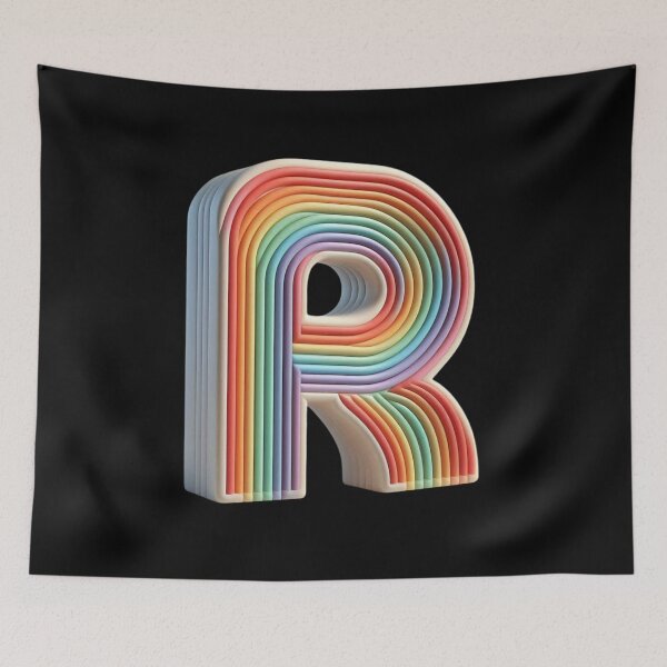 Item preview, Letter R, Rainbow designed and sold by Myra365Art.