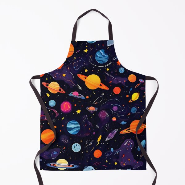 Item preview, Galactic dreams pattern with planets and meteor showers for a futuristic design designed and sold by Tchoice.