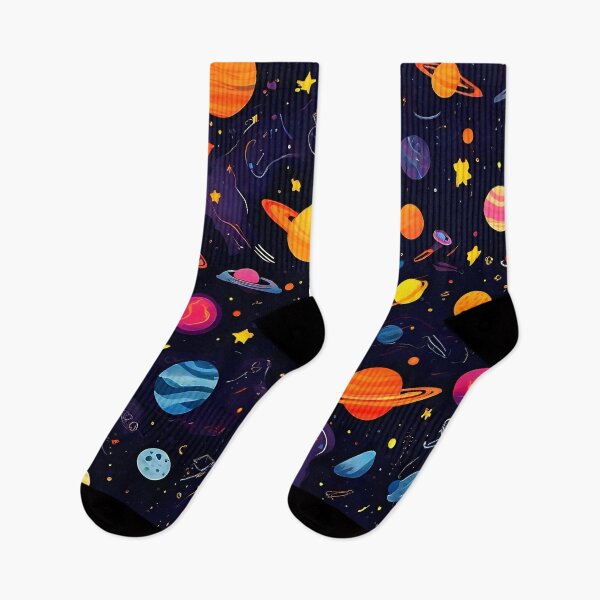 Item preview, Galactic dreams pattern with planets and meteor showers for a futuristic design designed and sold by Tchoice.