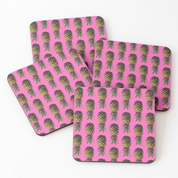 Item preview, Upside-down Pineapple Made of Colorful Marijuana Leaves - Pink designed and sold by JLEmporium.