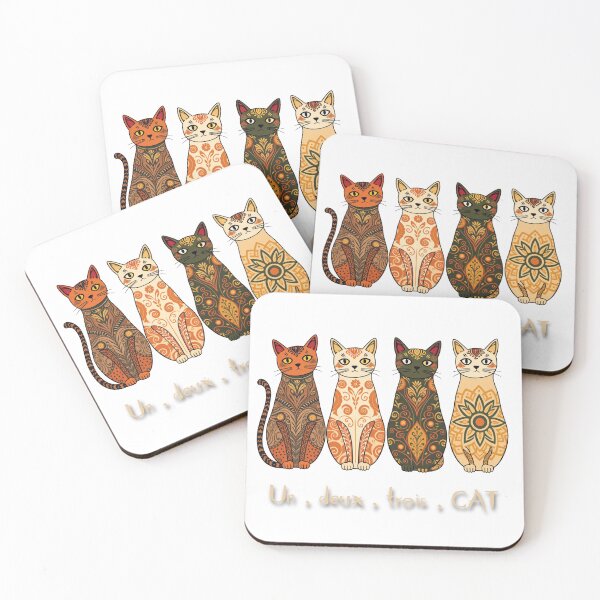 Item preview, Un deux trois cat lovely design for an essential t-shirt designed and sold by puurfectcat.