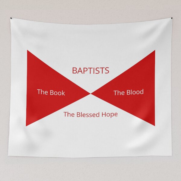 Item preview, Baptist Flag: The Book, The Blood, and The Blessed Hope designed and sold by greyspot.