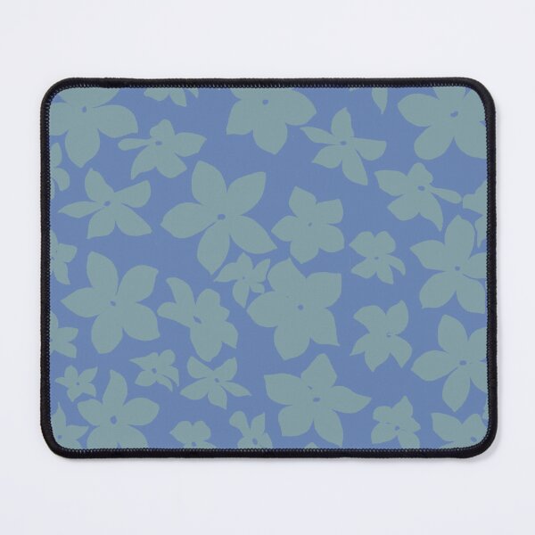 Aperçu de l'œuvre Motif floral abstrait minimaliste bleu et vert - contemporain créée et vendue par leahcreates.