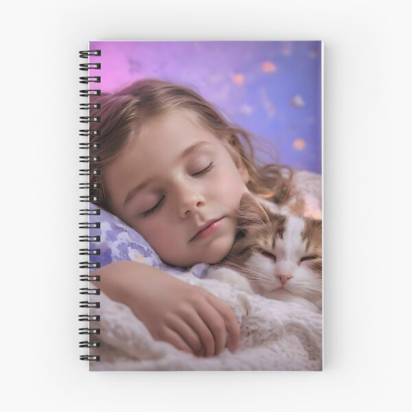 Aperçu de l'œuvre Fille au lit avec son chat créée et vendue par DeransDesigns.