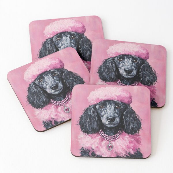Item preview, Fancy Pink French Poodle Fashion Pet Portrait designed and sold by Creative Brat Design Studio.