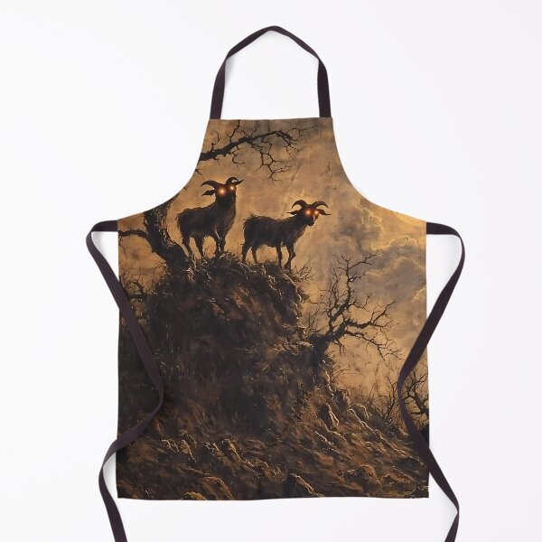 Item preview, HalloweenCore Goats Under Full Moon on Haunted Hill designed and sold by Matt's Artificial Nature.