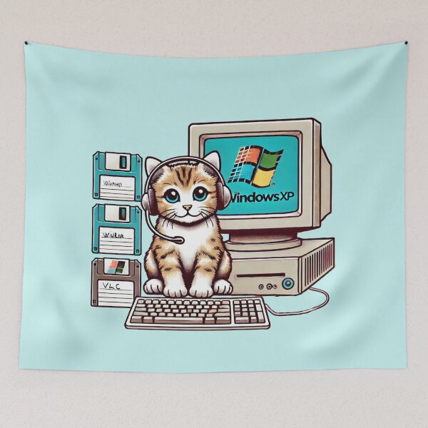 Item preview, Retro Tech Kitty designed and sold by WeLoveCatss.